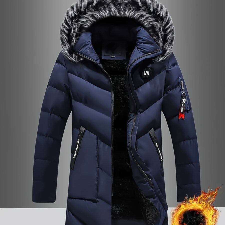 Veste, coupe-vent, à capuche, automne/hiver, coloris bleu