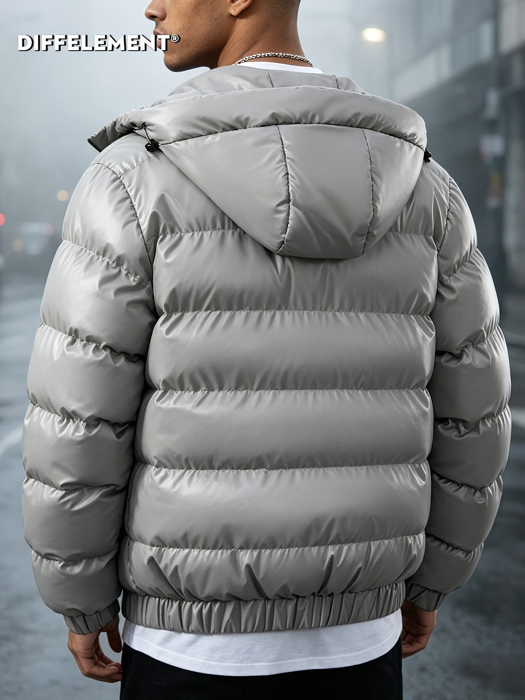 Veste matelassée pour homme, coupe-vent, à capuche, modele 4