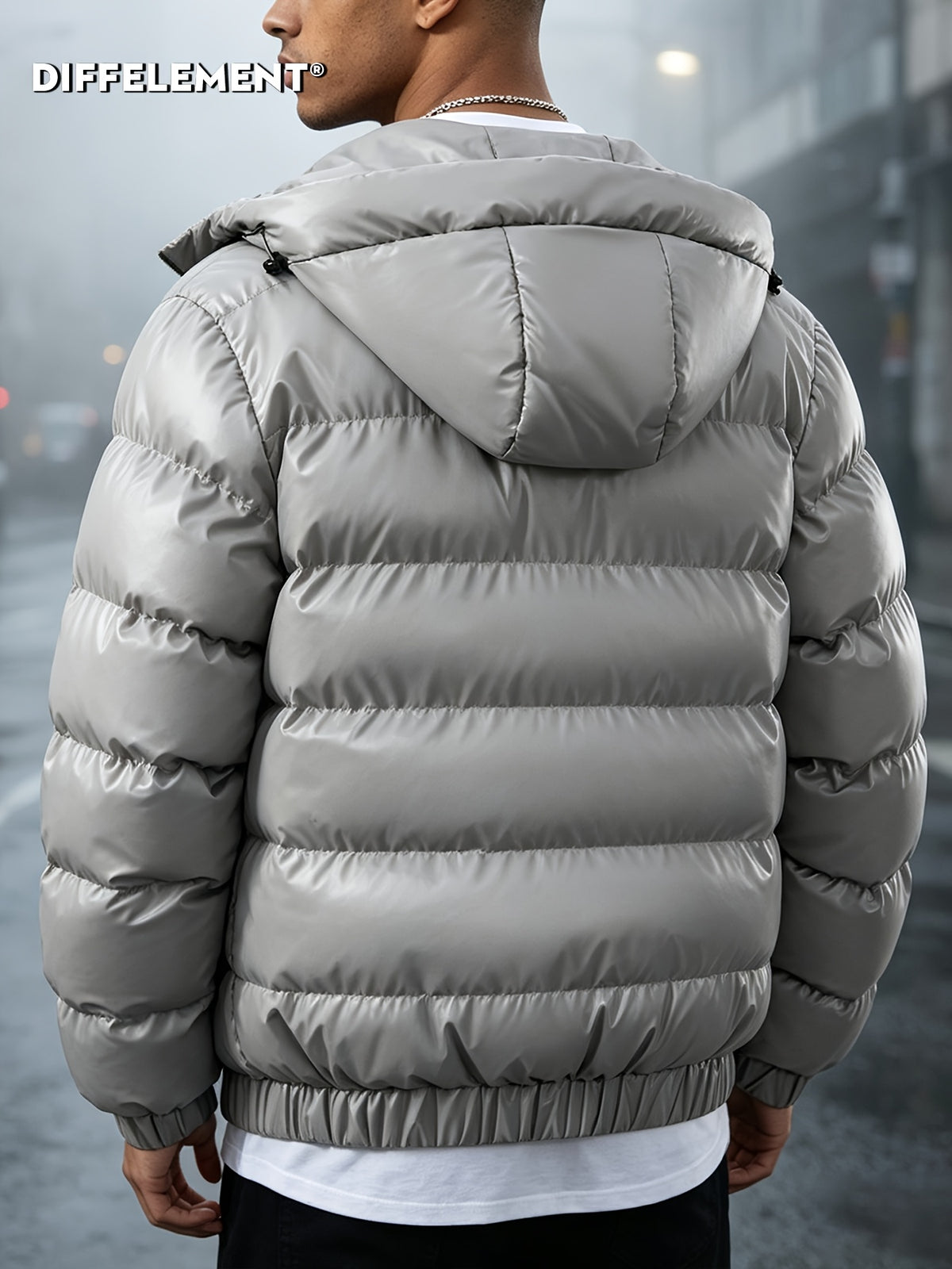 Veste matelassée pour homme, coupe-vent, à capuche, modele 4