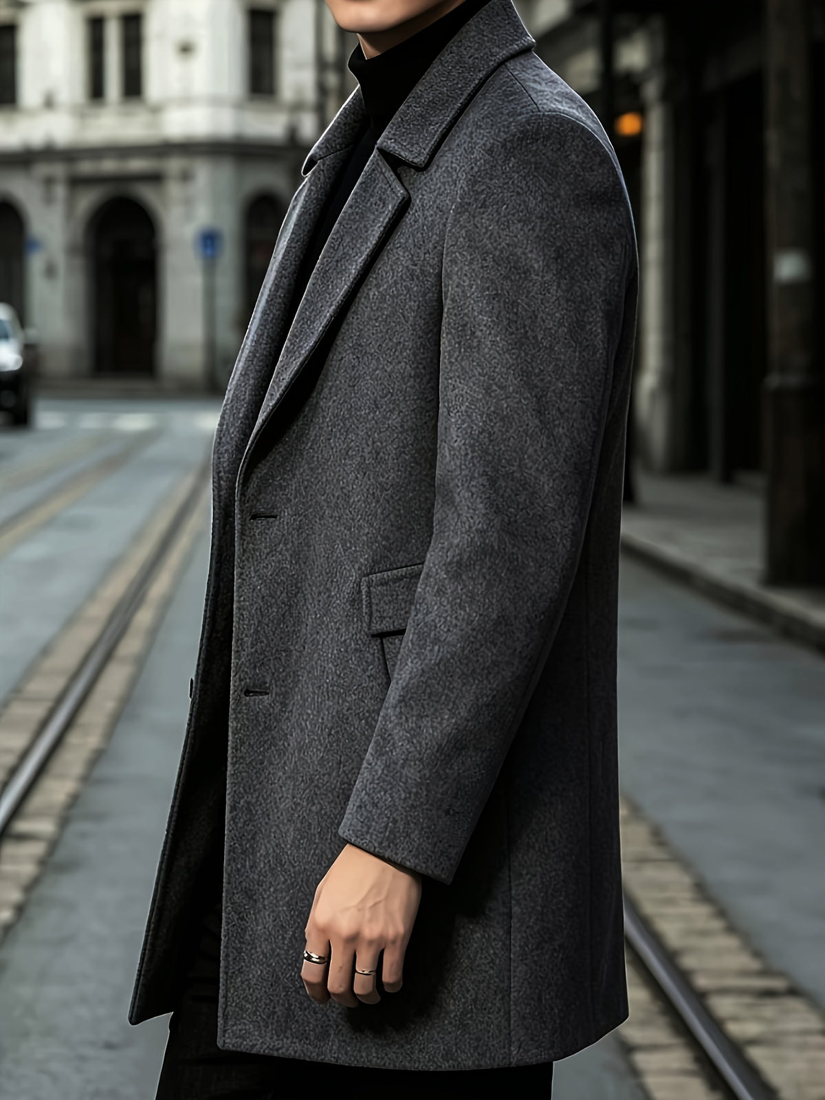 Manteau pour homme, à revers, modele 3
