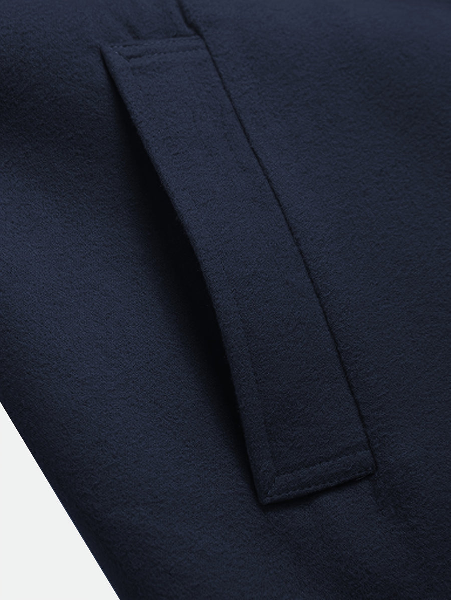 Veste, tweed, à revers, bleu marine, détail du vêtement