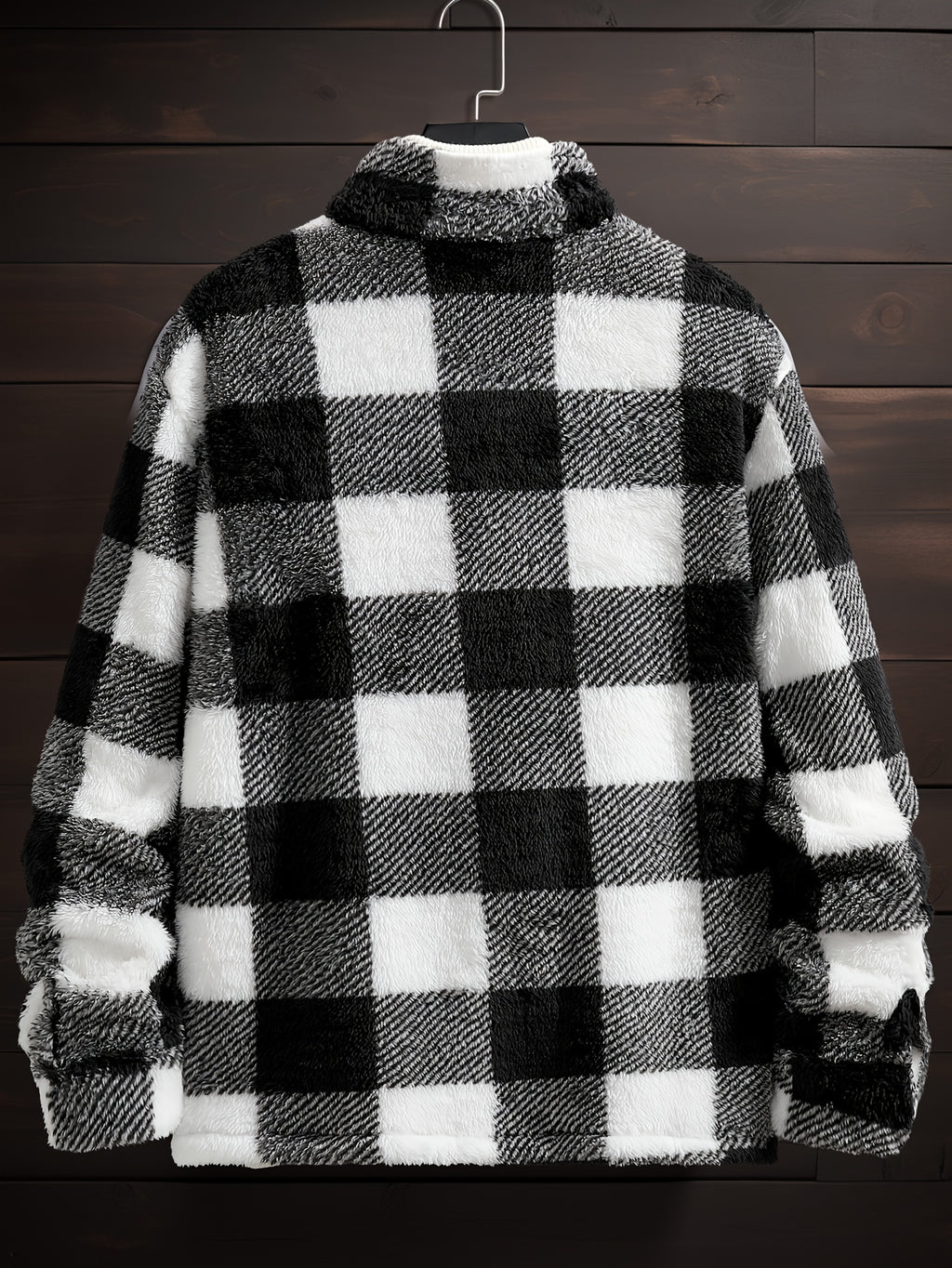 Veste long pour homme, polaire, à revers, kaki