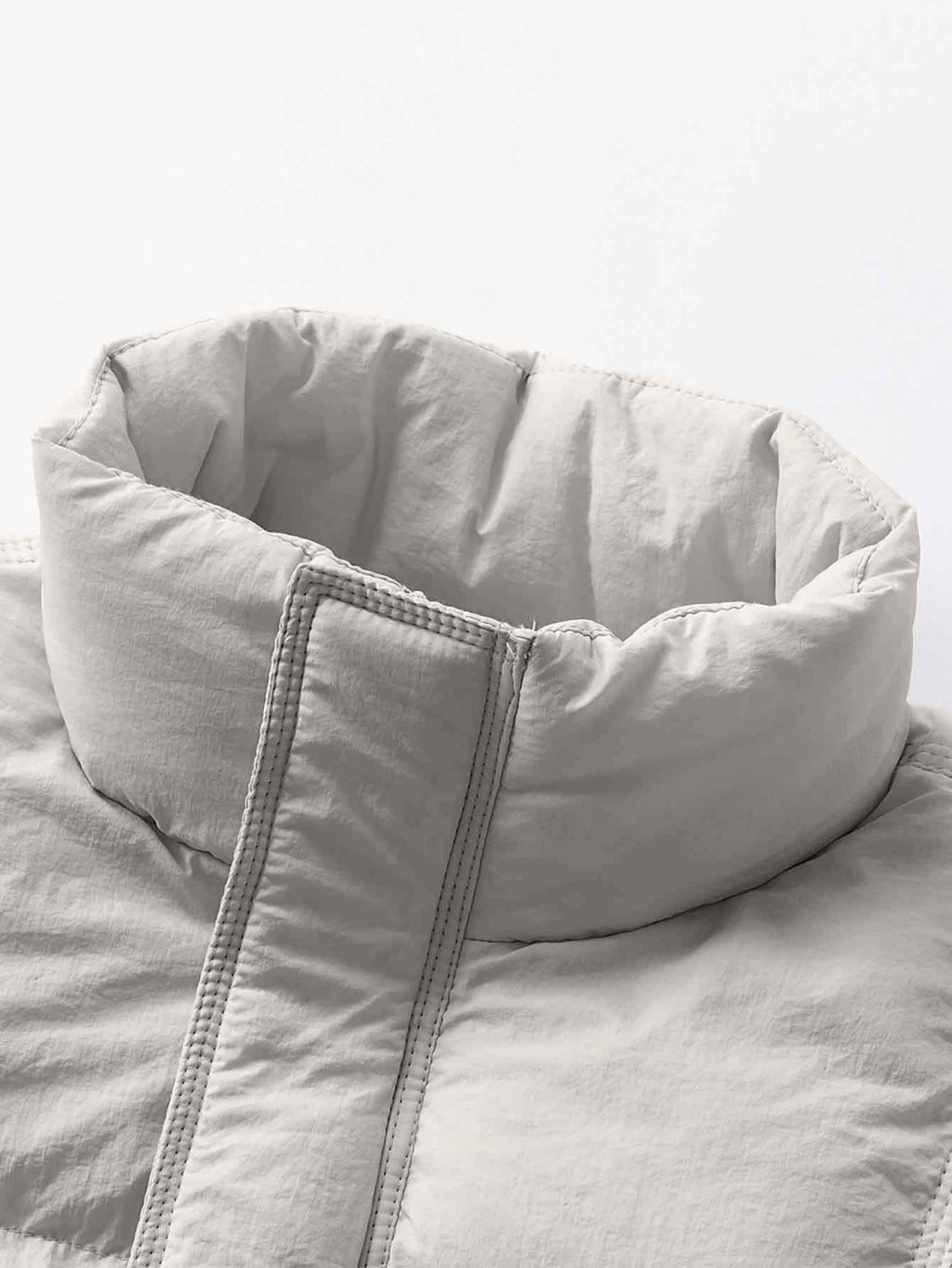 Veste matelassée pour homme, à col montant, blanc