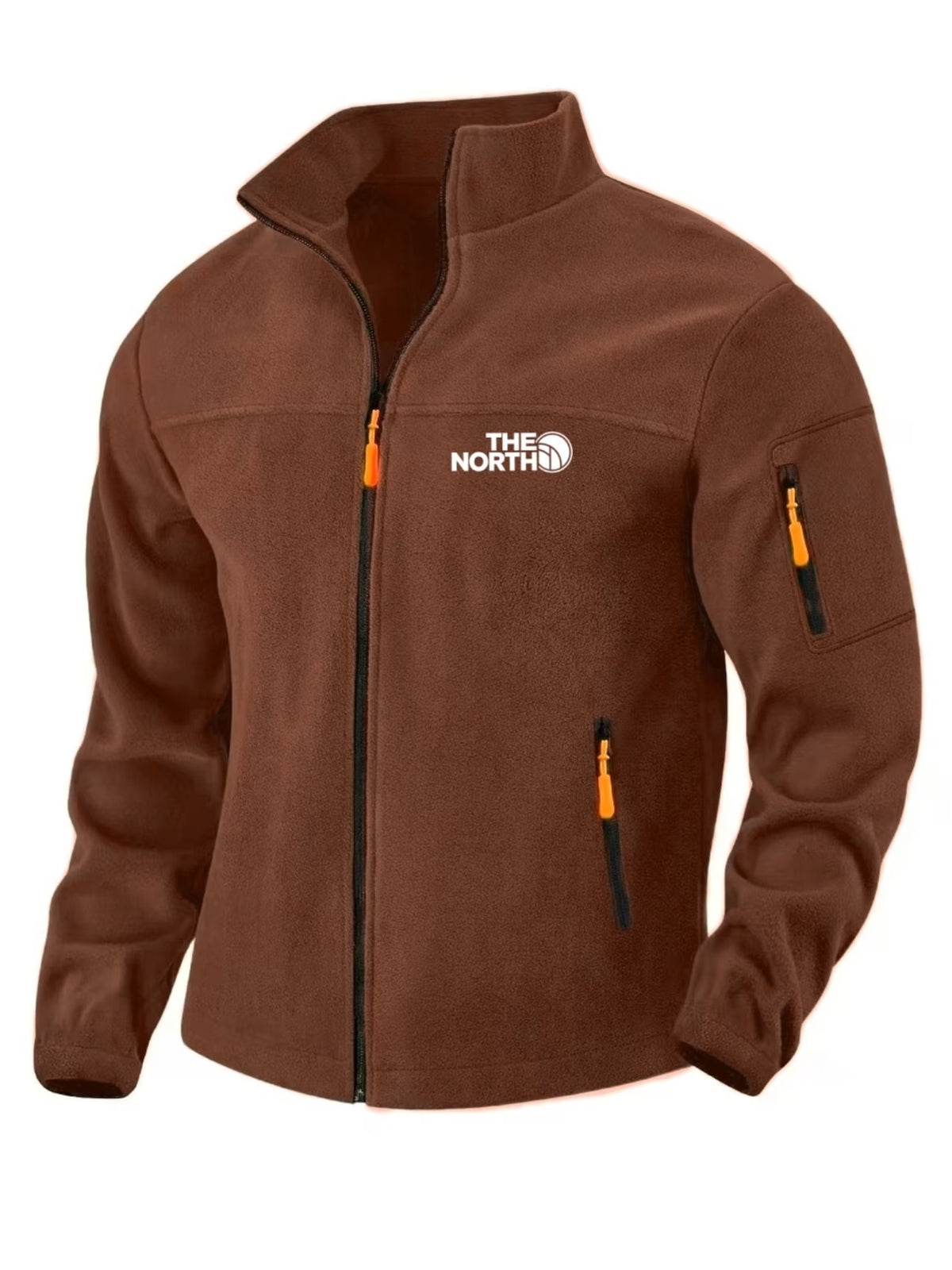 Veste pour homme, coupe-vent, à col montant, vert militaire