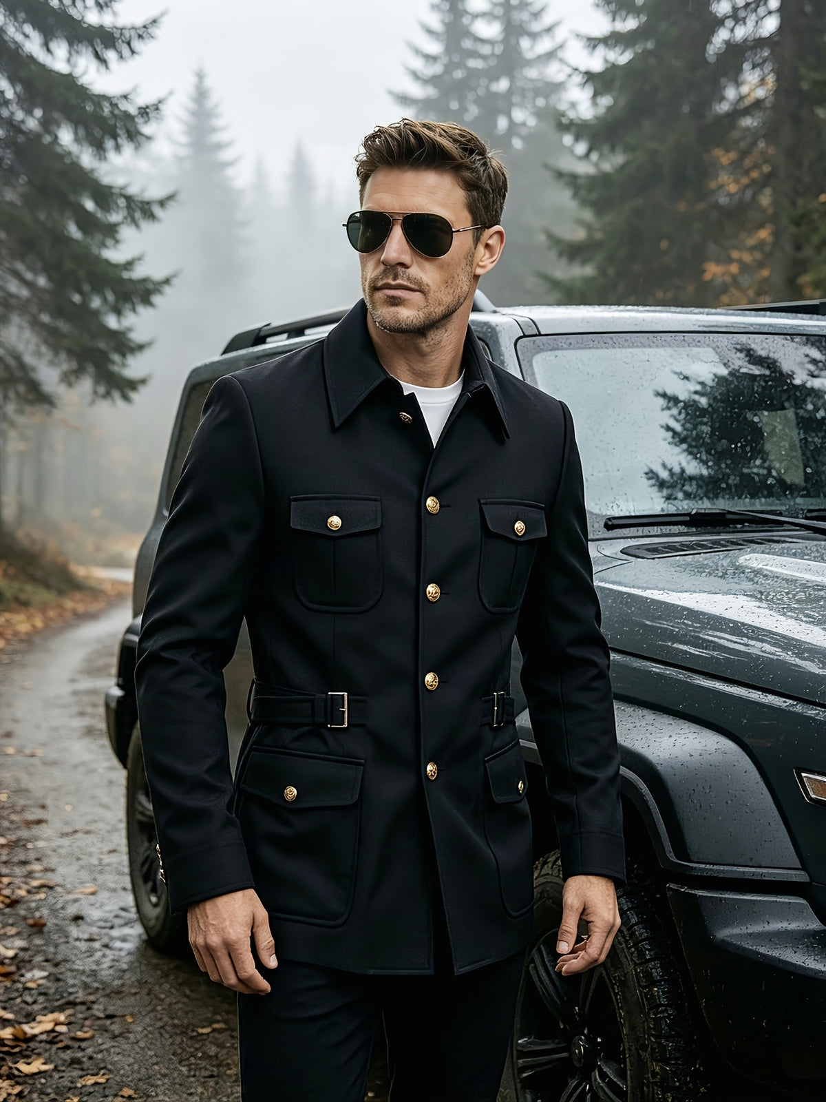 Veste pour homme, à revers, modele 13