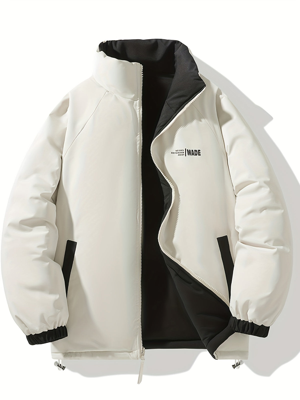Manteau pour homme, réversible, à col montant