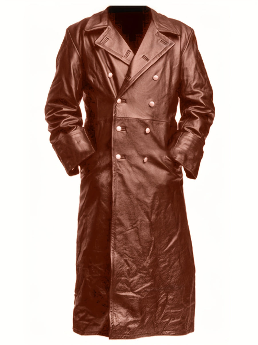 Manteau mi-long, à revers, noir, photo 13
