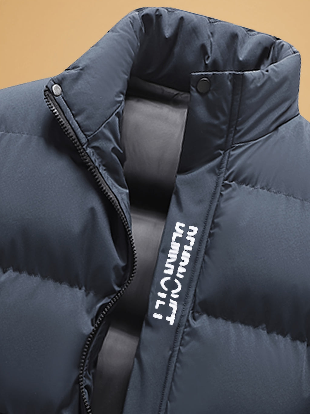 Veste pour homme, à col montant, gris clair
