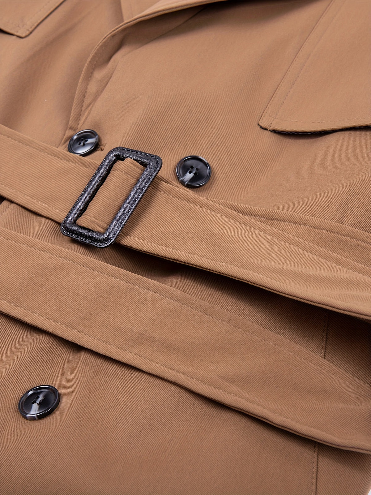 Trench mi-long pour homme, à revers