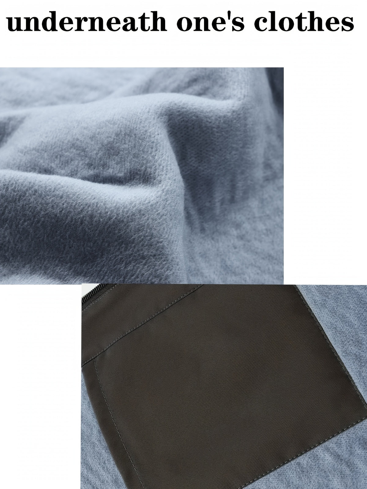 Veste pour homme, à col montant, noir et gris