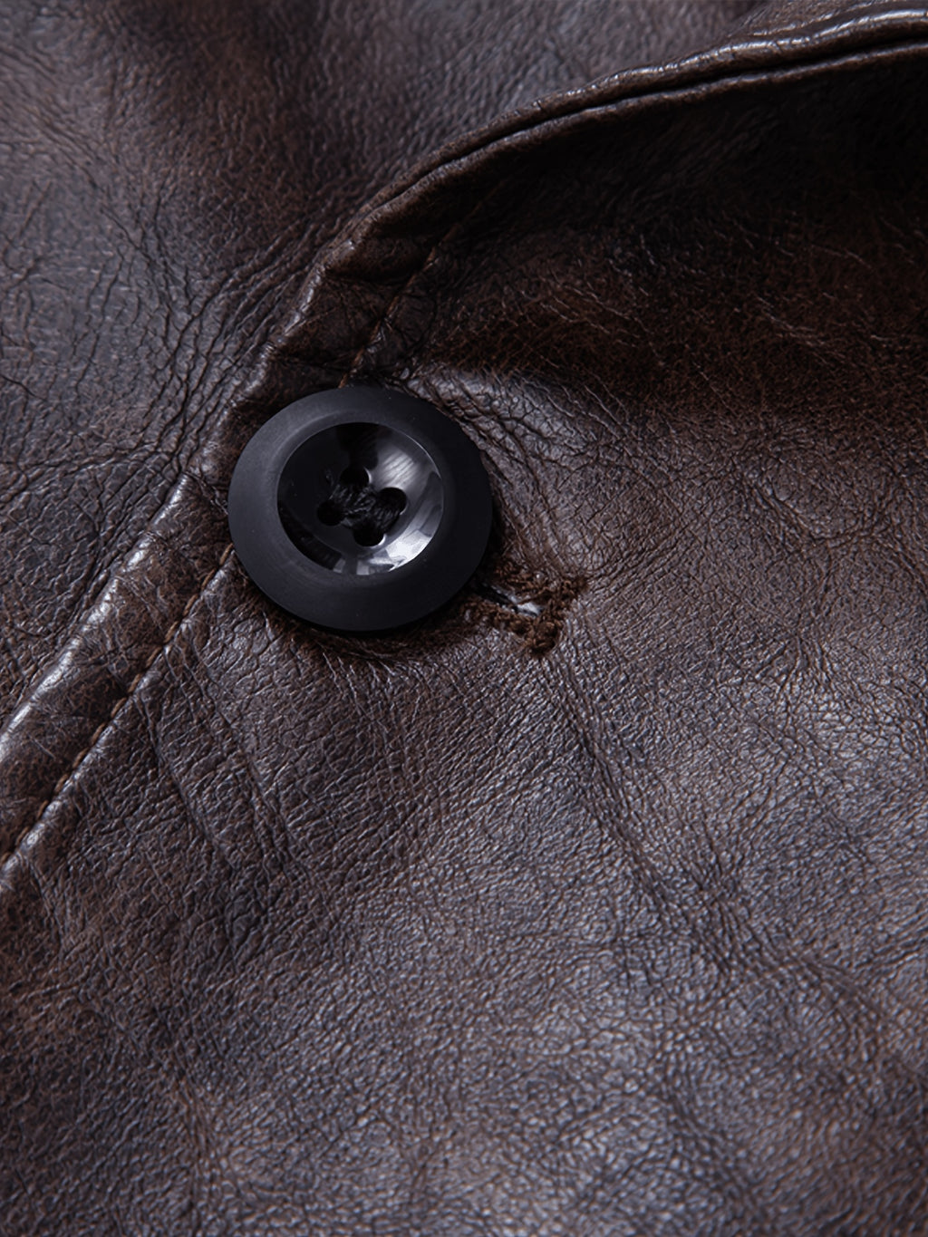 Veste pour homme, à revers, marron foncé