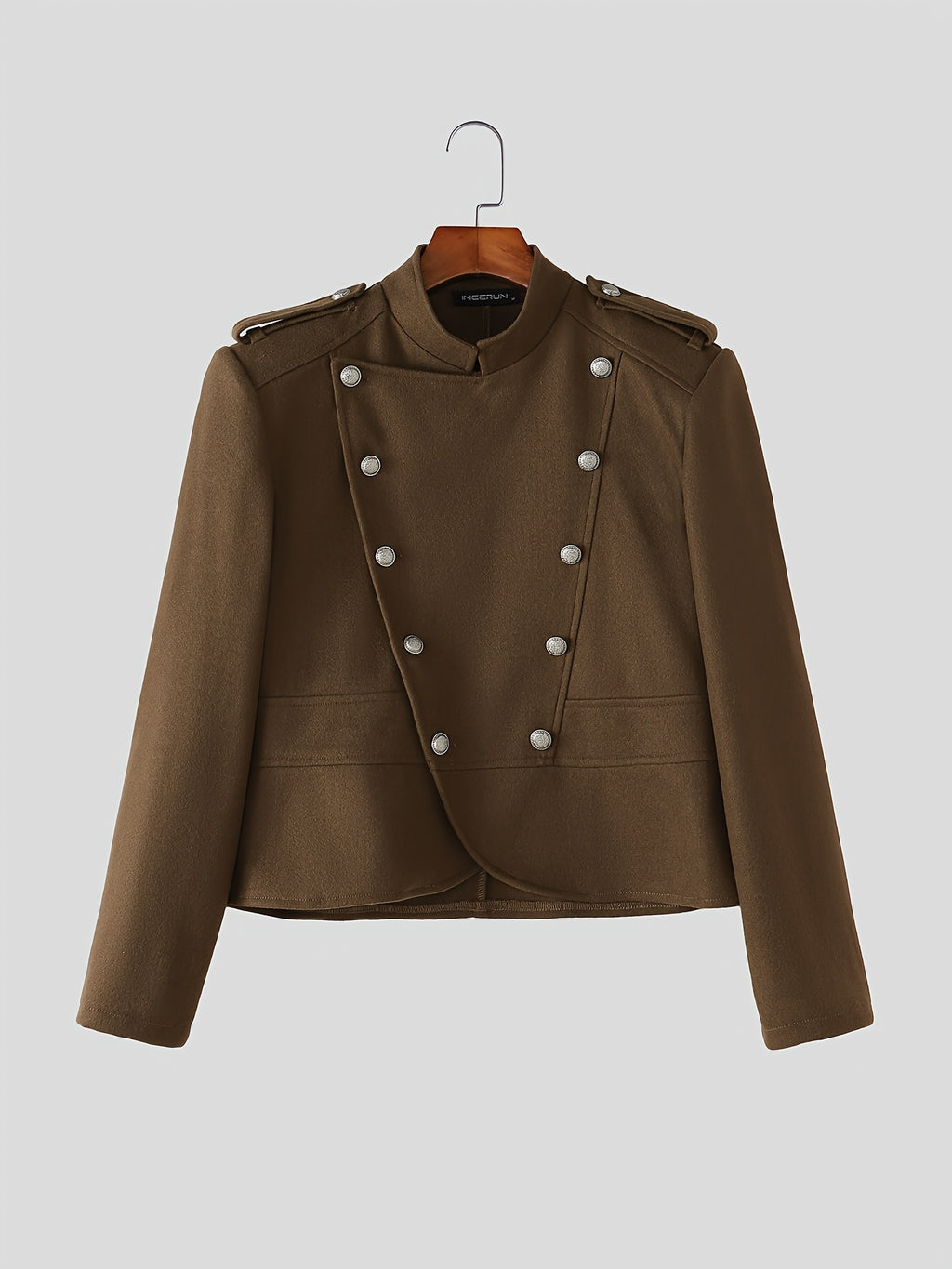 Veste, à col montant, marron clair, photo 16