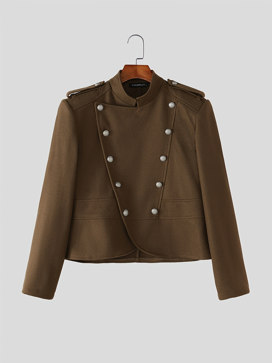 Veste, à col montant, marron clair, photo 16