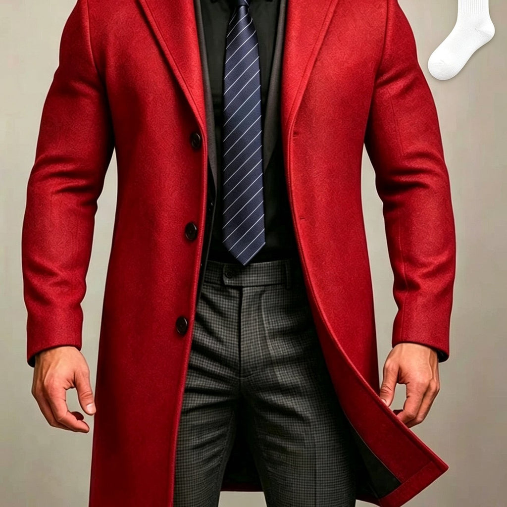 Trench, à revers, vert olive, coloris rouge foncé-a, détail