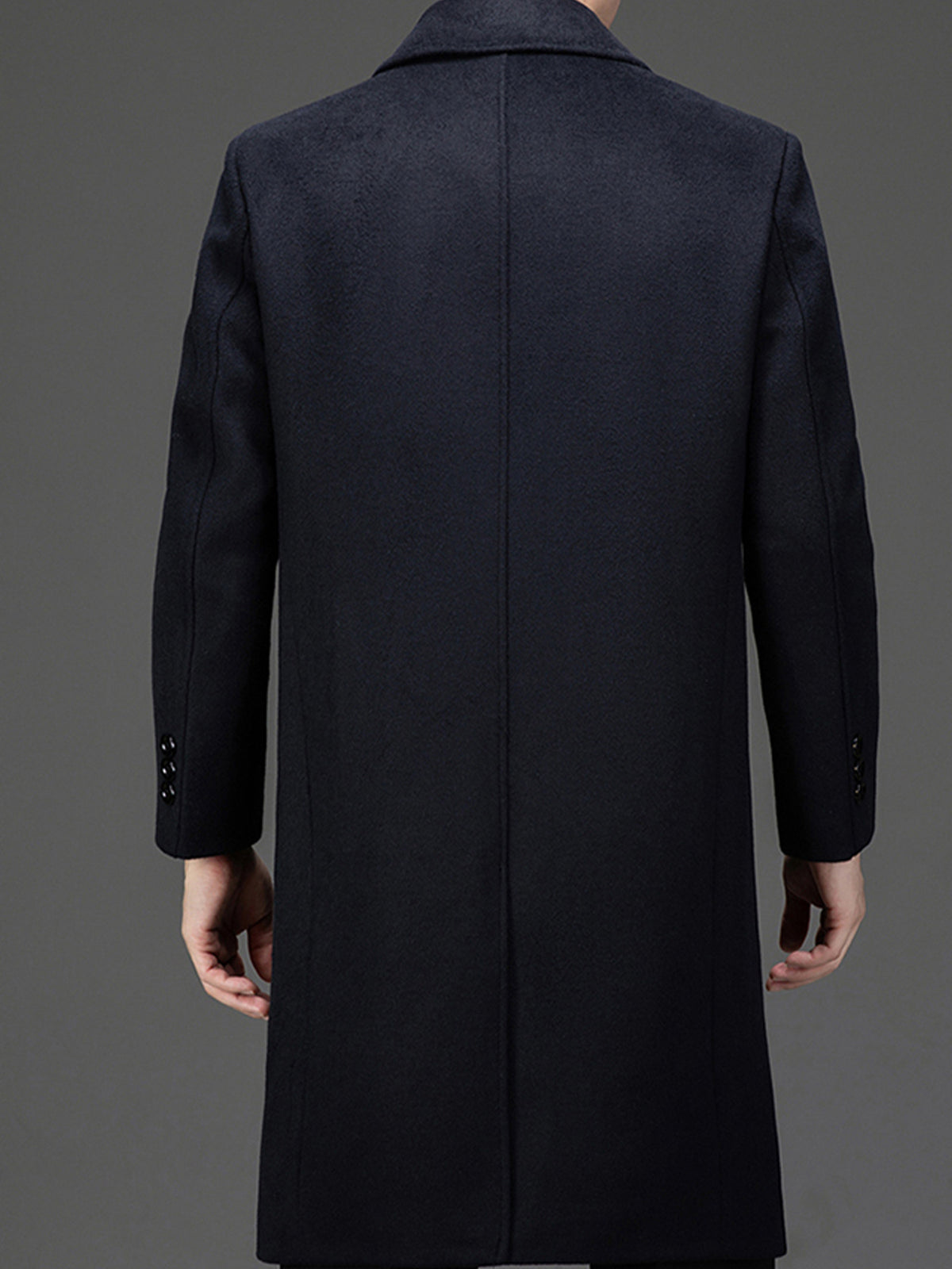Manteau en laine pour homme, 65 % laine, coupe-vent