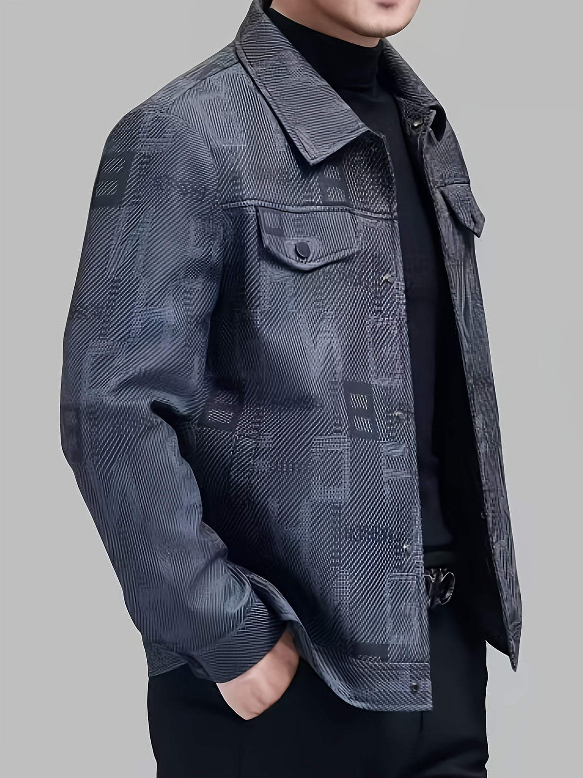 Veste court pour homme, à revers