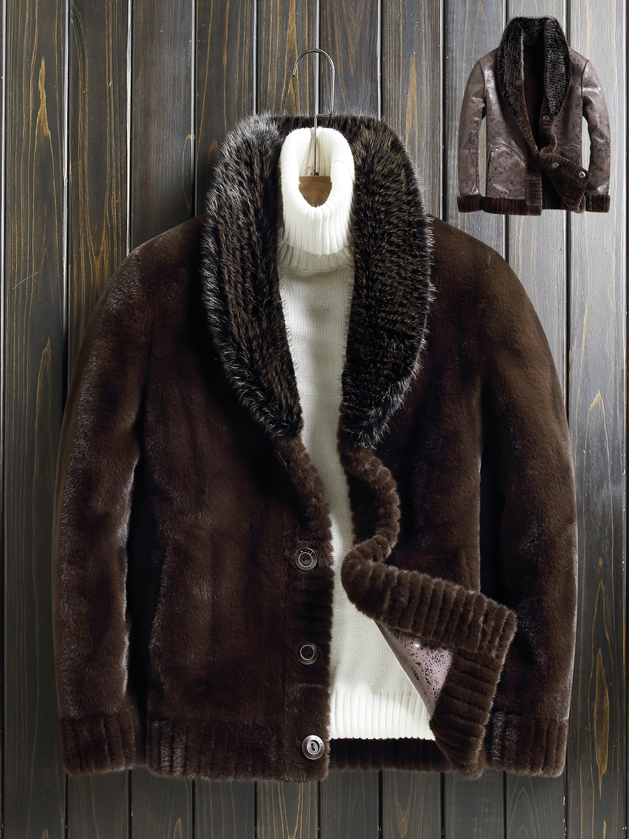 Veste en fausse fourrure longue, réversible