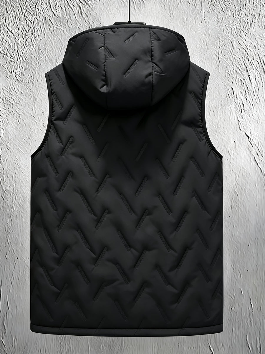 Veste, polaire, à col montant, marron foncé, détail du vêtement