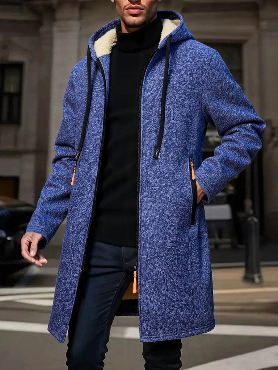 Manteau, polaire, à capuche, gris foncé, photo 13