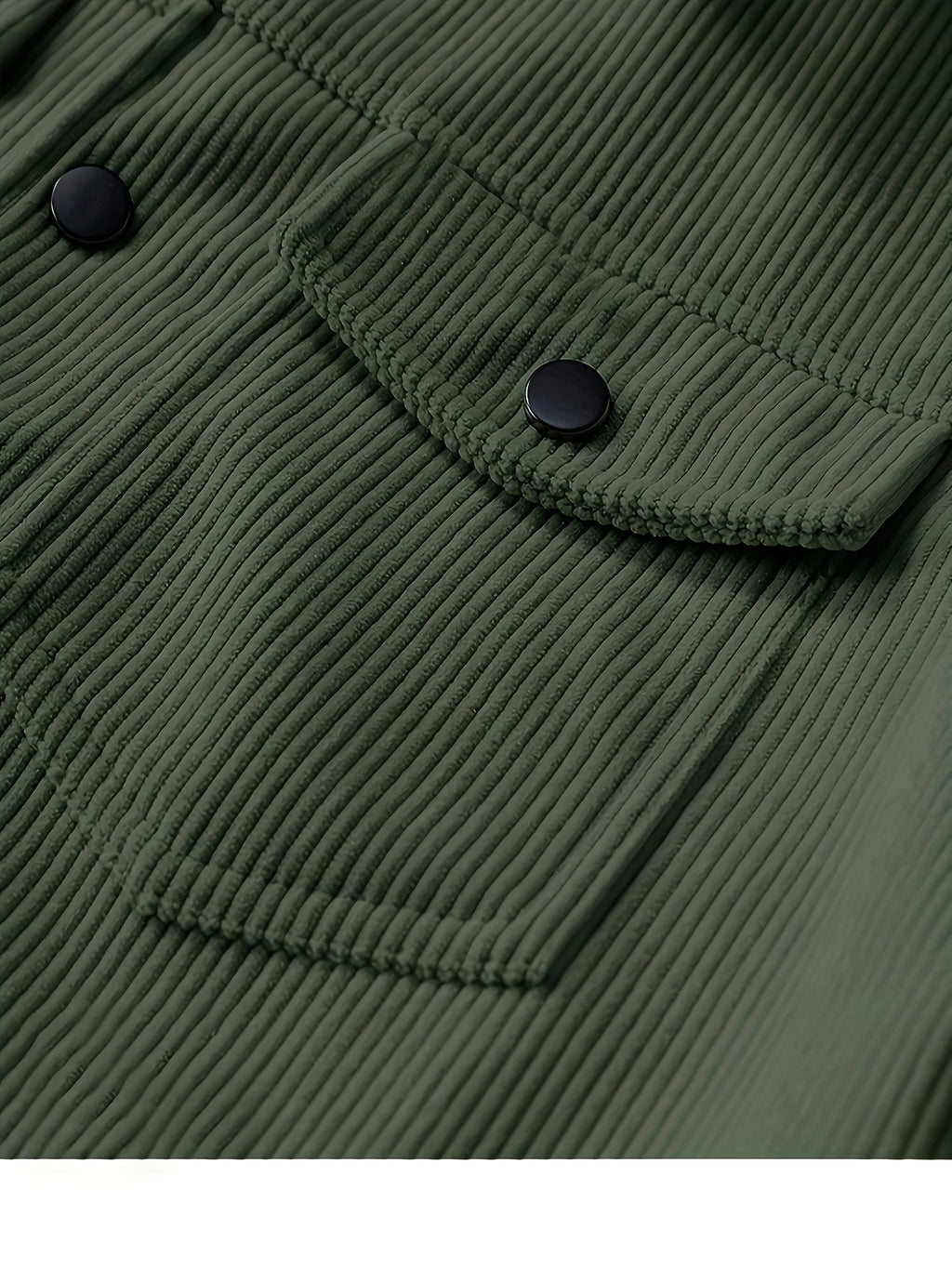 Veste, velours côtelé, à revers, noir, détail du vêtement