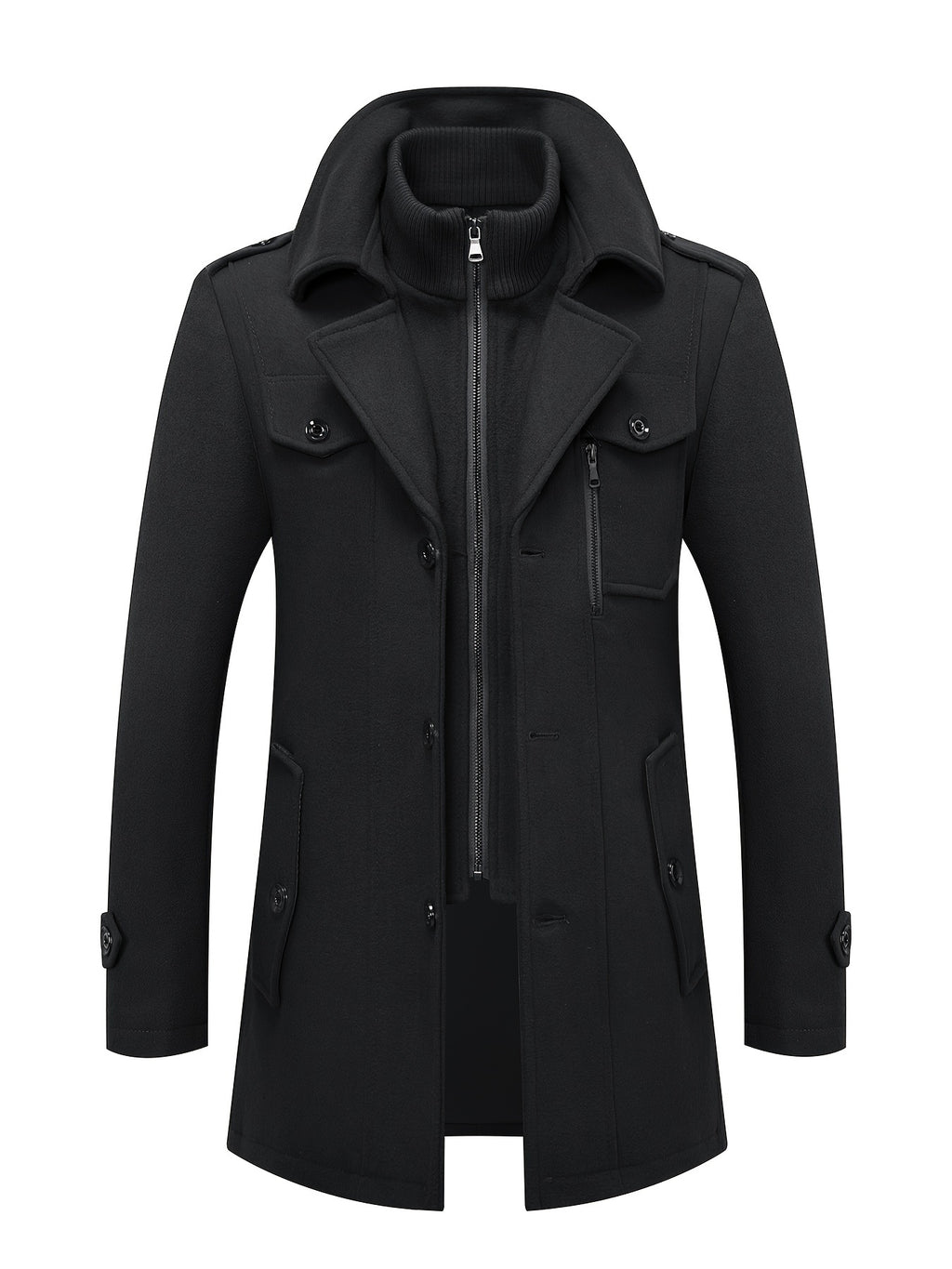 Manteau en laine, 30 % laine, à revers, orange, photo 7