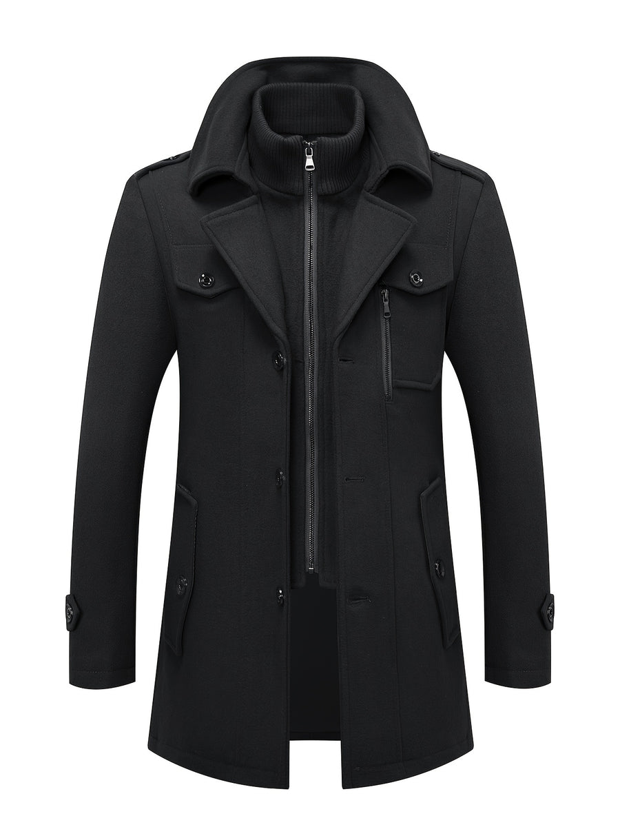 Manteau en laine, 30 % laine, à revers, orange, photo 7