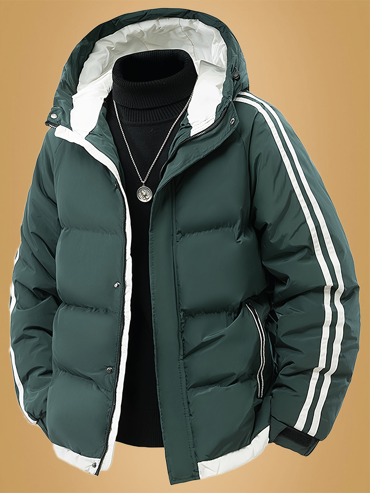 Manteau matelassé pour homme, à capuche, modele 7