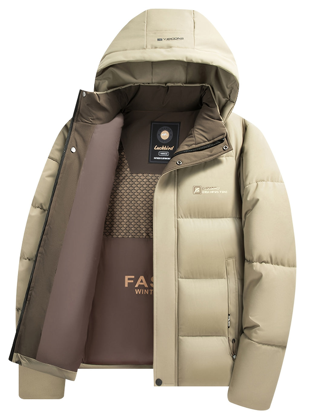 Manteau pour homme, coupe-vent, à capuche, bleu marine