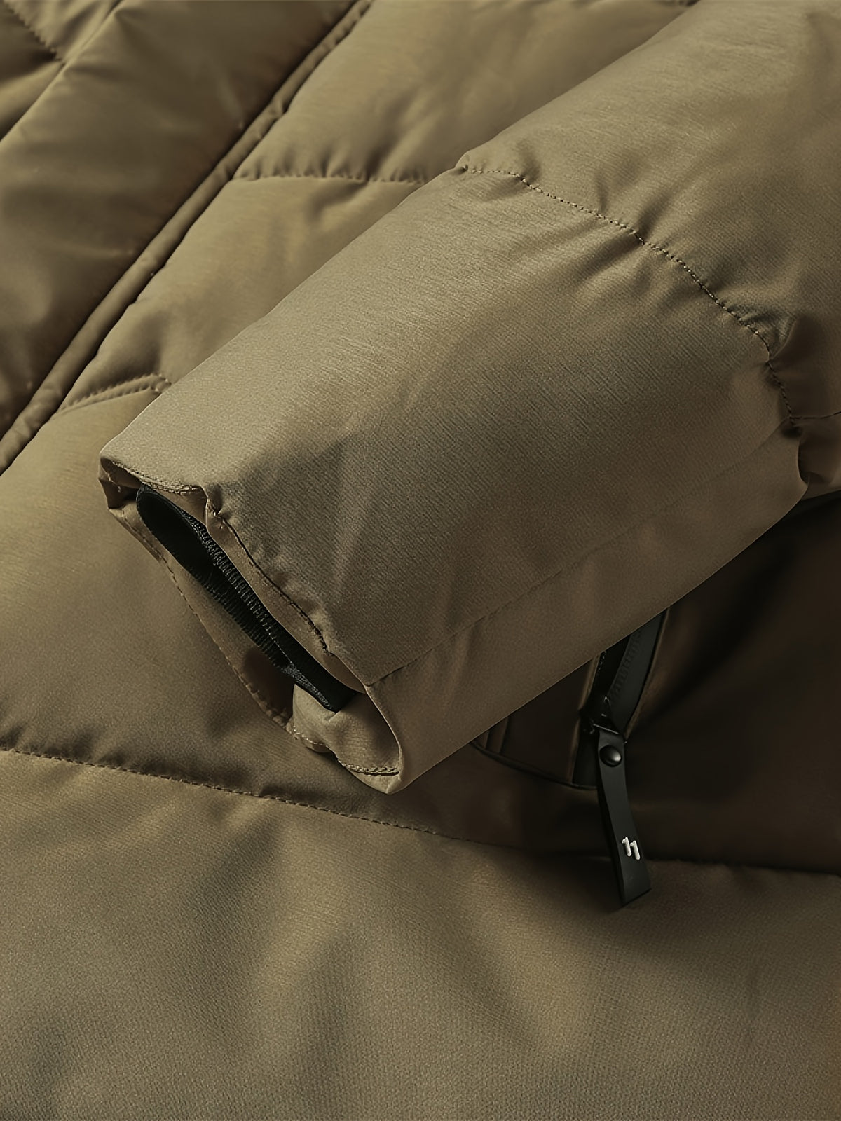 Manteau matelassé pour homme, capuche amovible