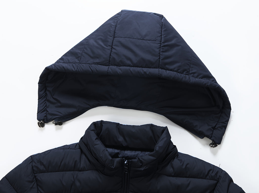 Veste matelassée pour homme, imperméable, à capuche