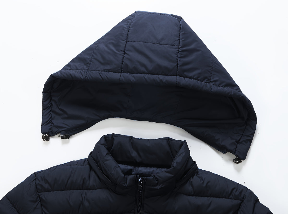 Veste matelassée pour homme, imperméable, à capuche