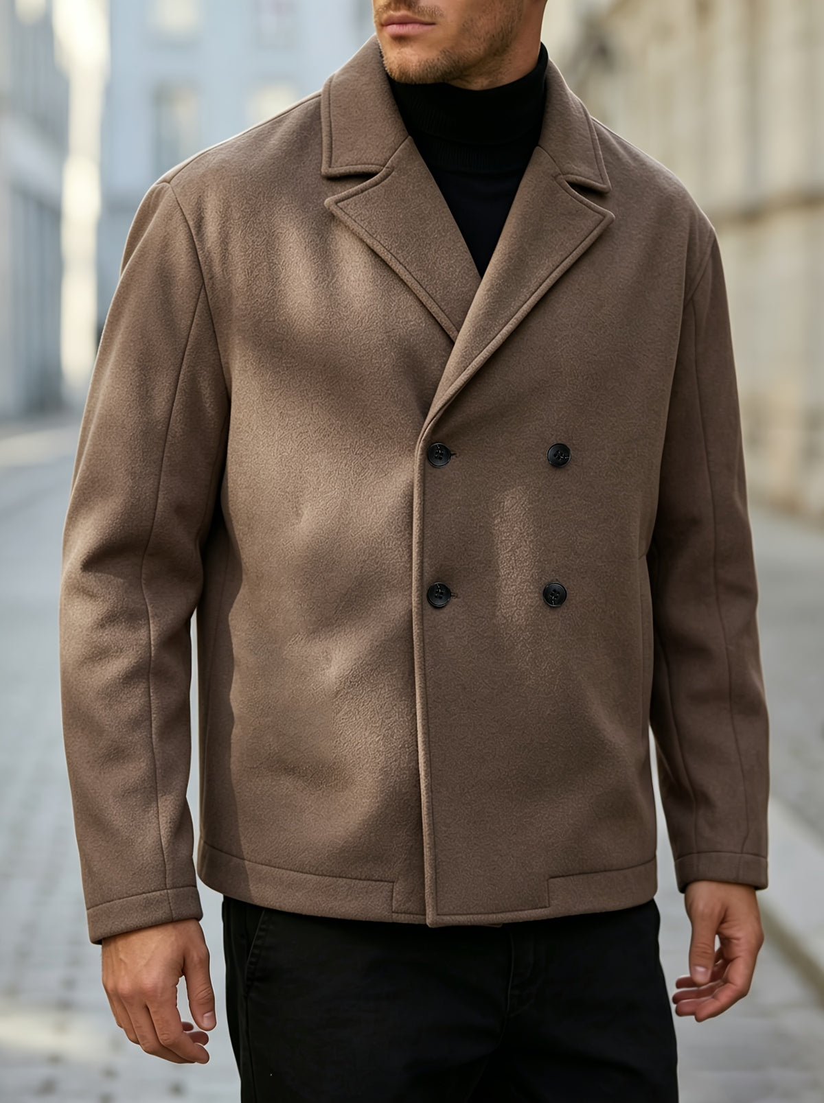Manteau pour homme, à revers, modele 9
