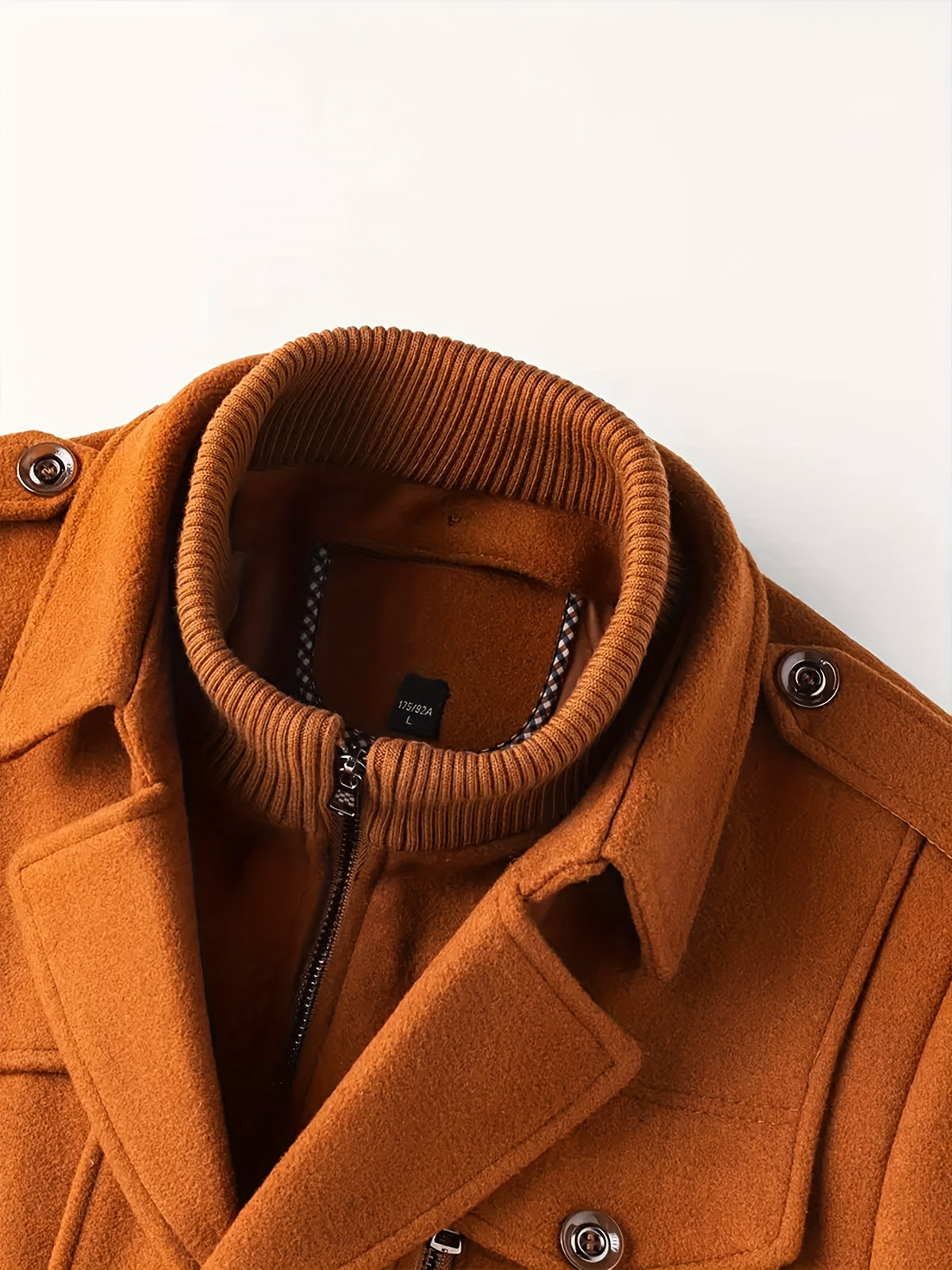 Manteau en tweed à capuche pour homme, 30 % laine, coupe ajustée