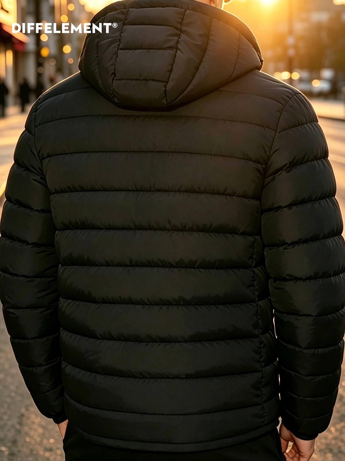 Veste pour homme, coupe-vent, à capuche, bleu marine