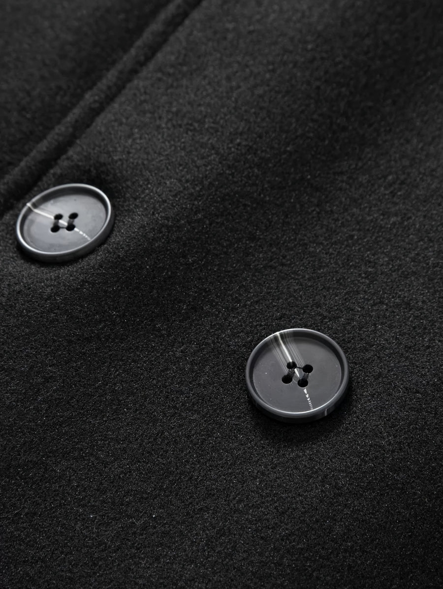 Trench mi-long, à revers, brun, détail du vêtement