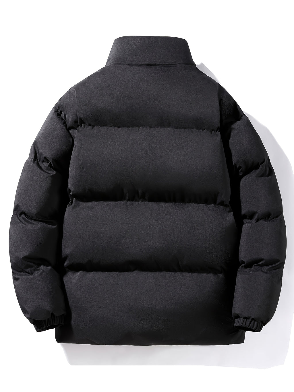 Veste pour homme, coupe-vent, à col montant, noir