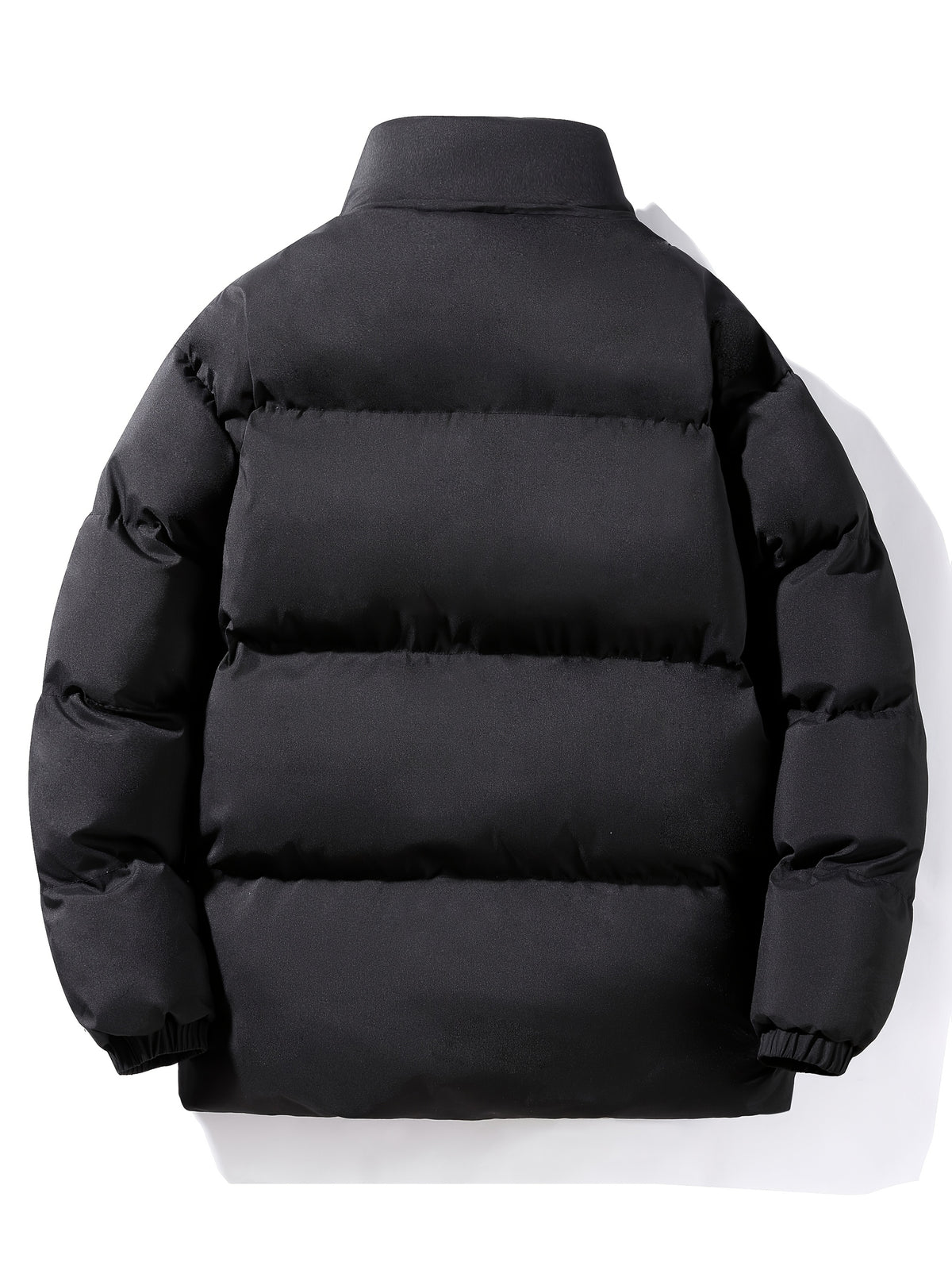 Veste pour homme, coupe-vent, à col montant, noir