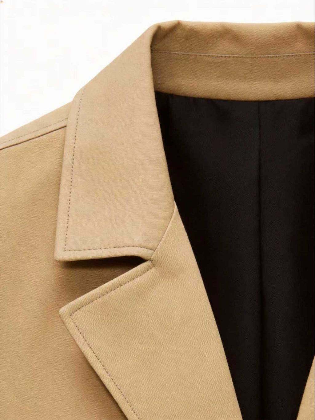 Trench pour homme, à revers, gris