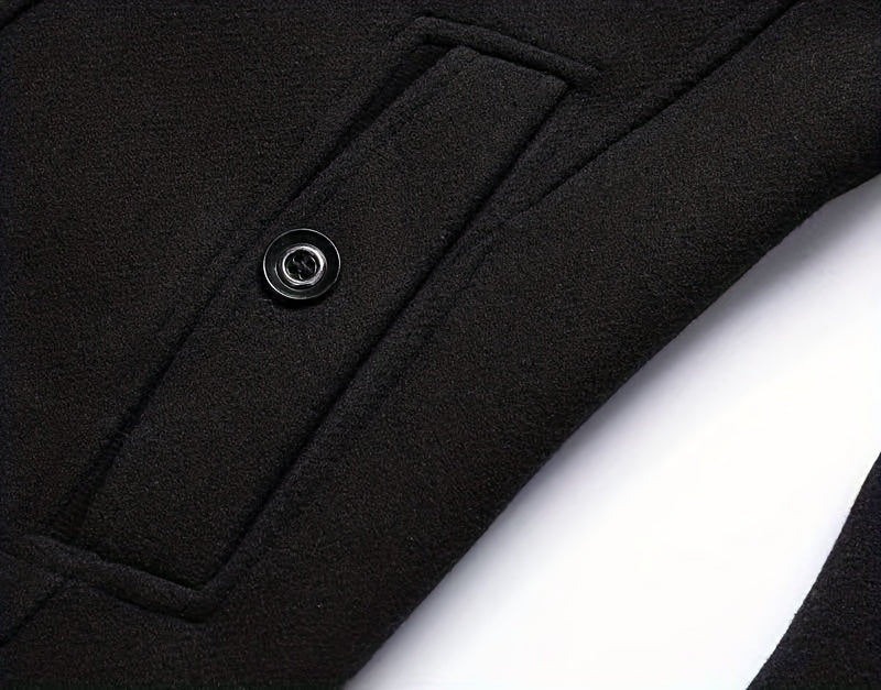 Manteau en laine long pour homme, 30 % laine, velours