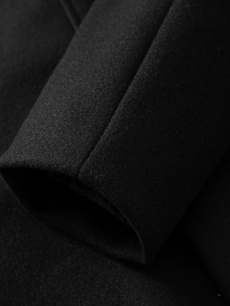 Trench mi-long, à revers, brun, détail du vêtement