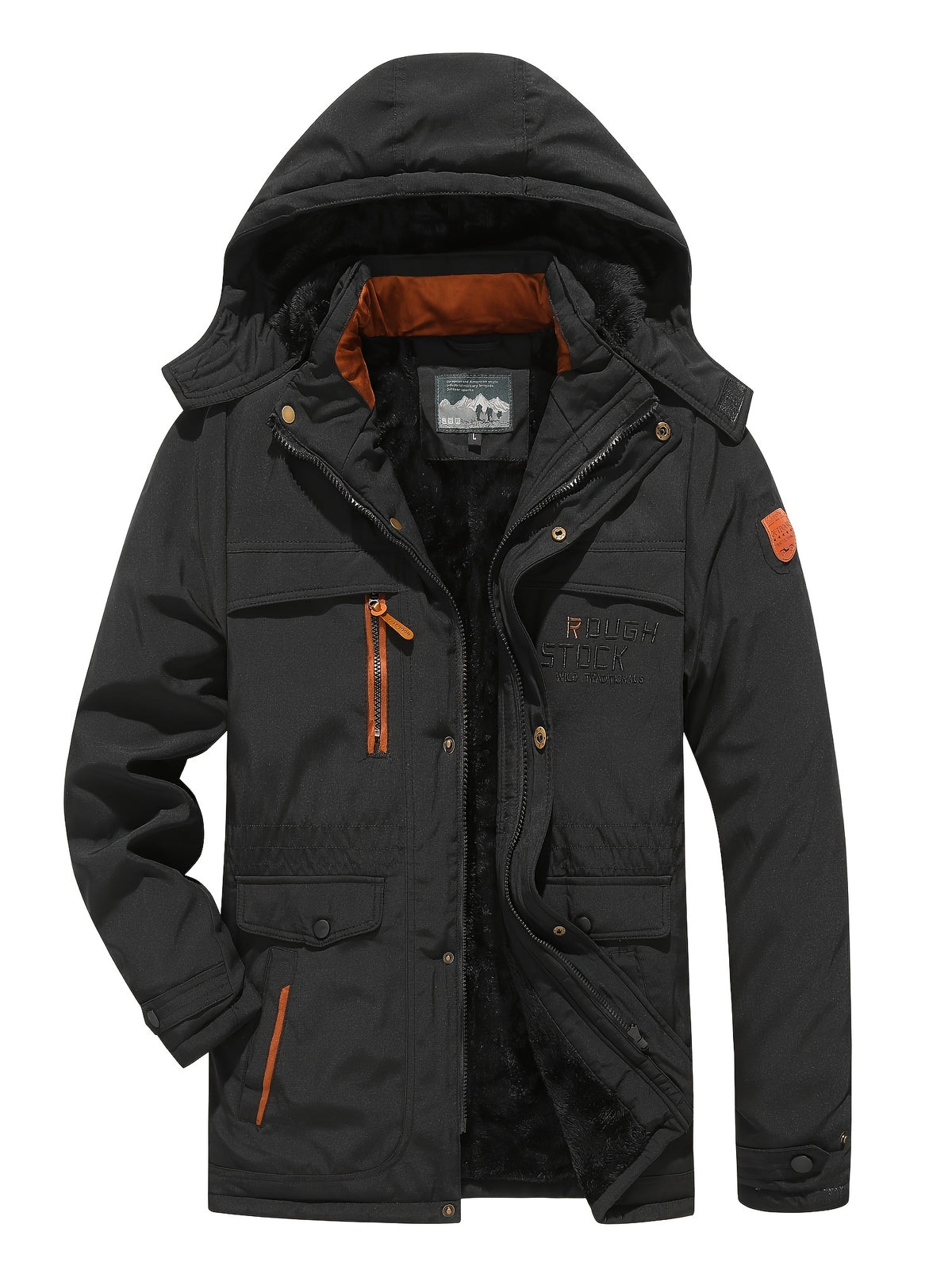 Veste long pour homme, coupe-vent, à capuche