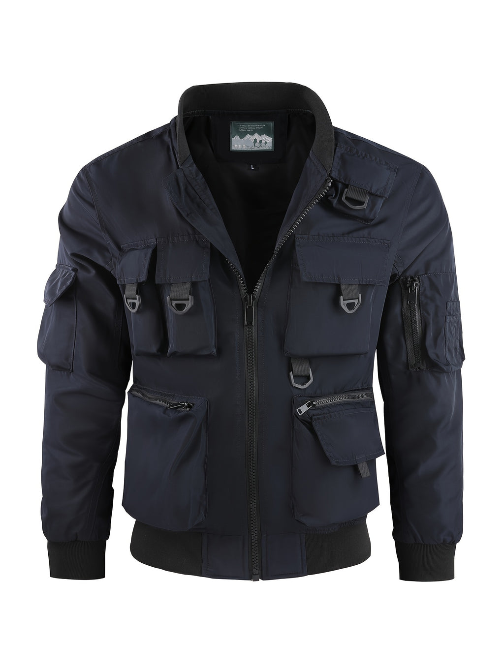 Veste pour homme, à col montant, kaki