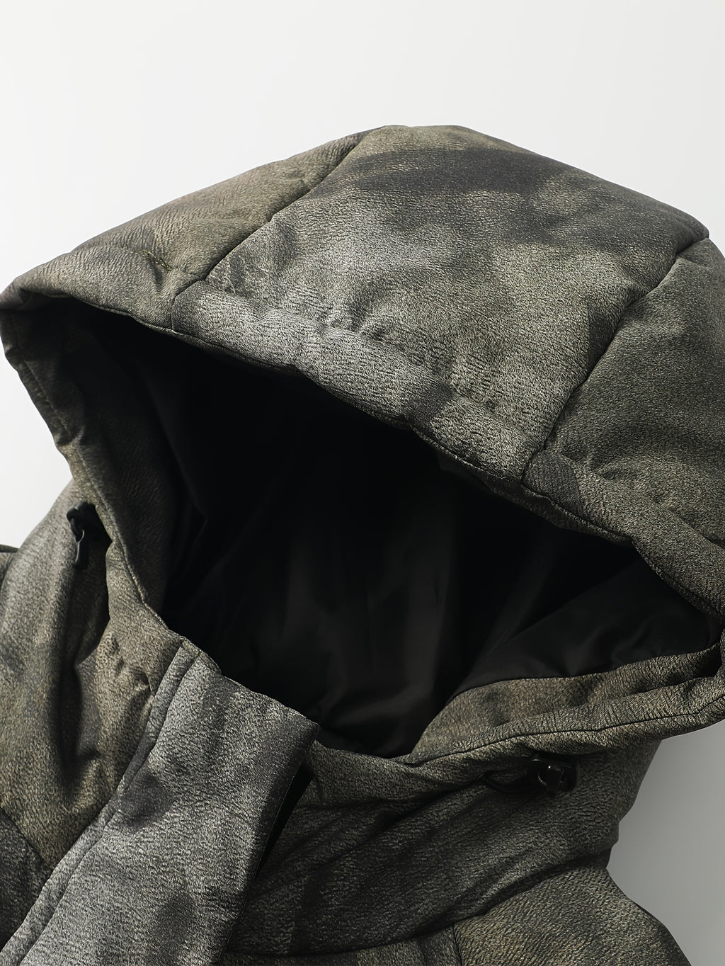 Veste pour homme, coupe-vent, à capuche, vert olive