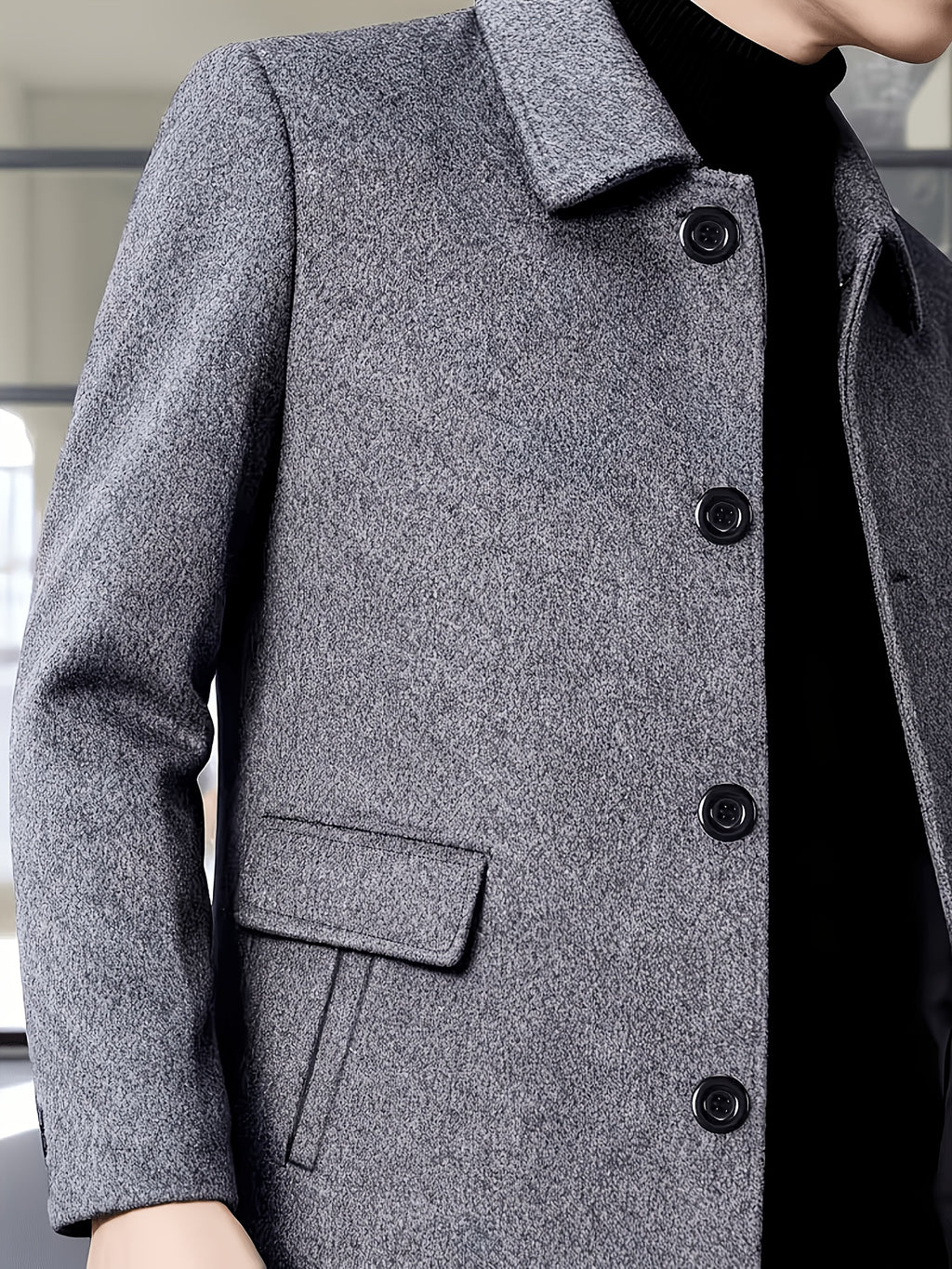 Veste pour homme, grandes tailles, à revers