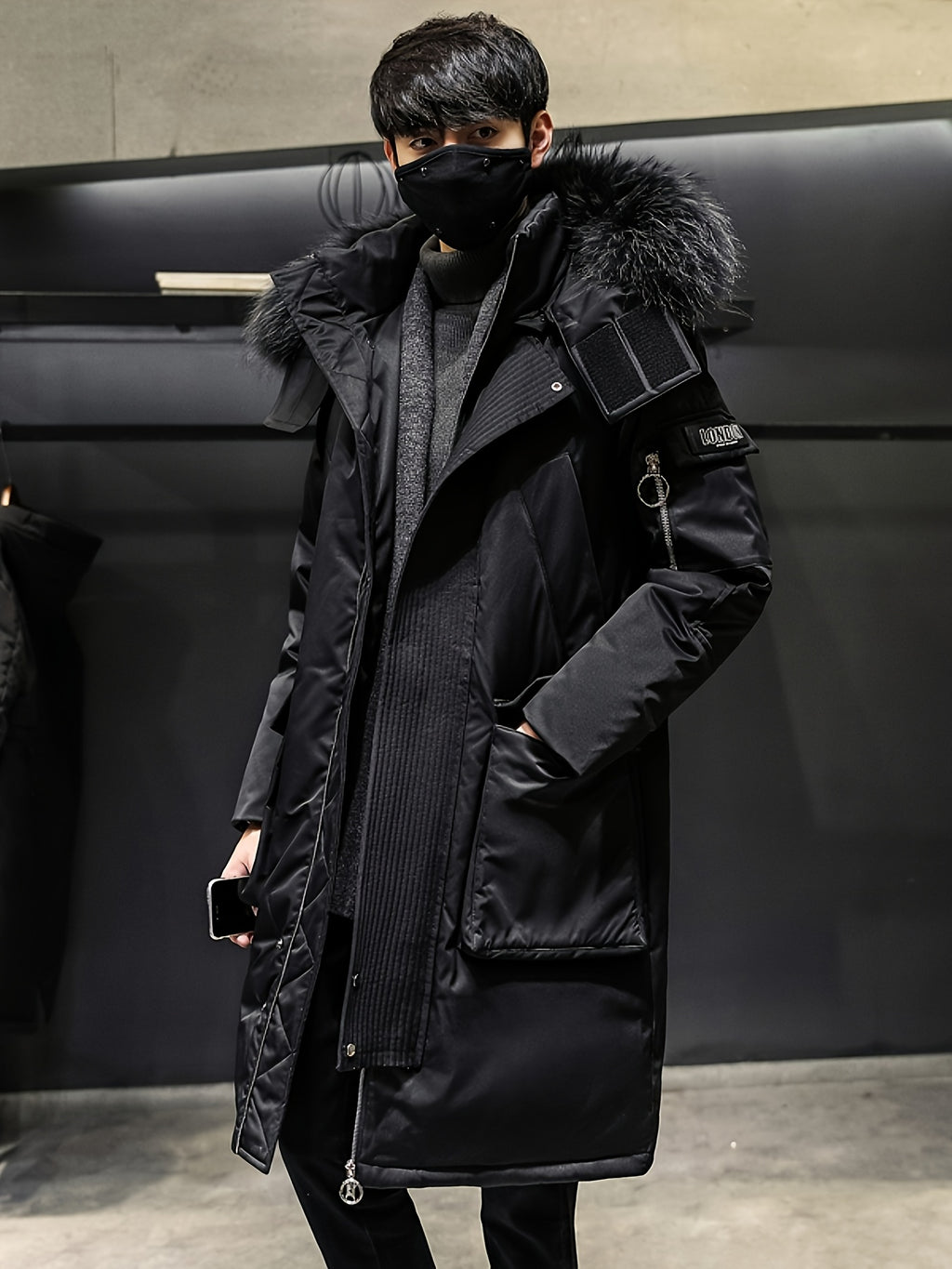 Veste matelassée pour homme, à capuche, modele 4