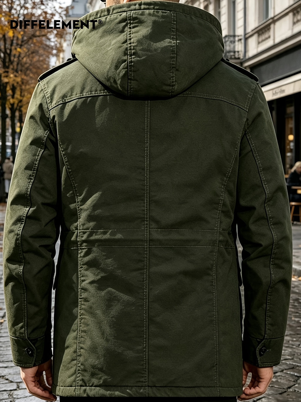 Parka pour homme, coupe-vent, à capuche, modele 2