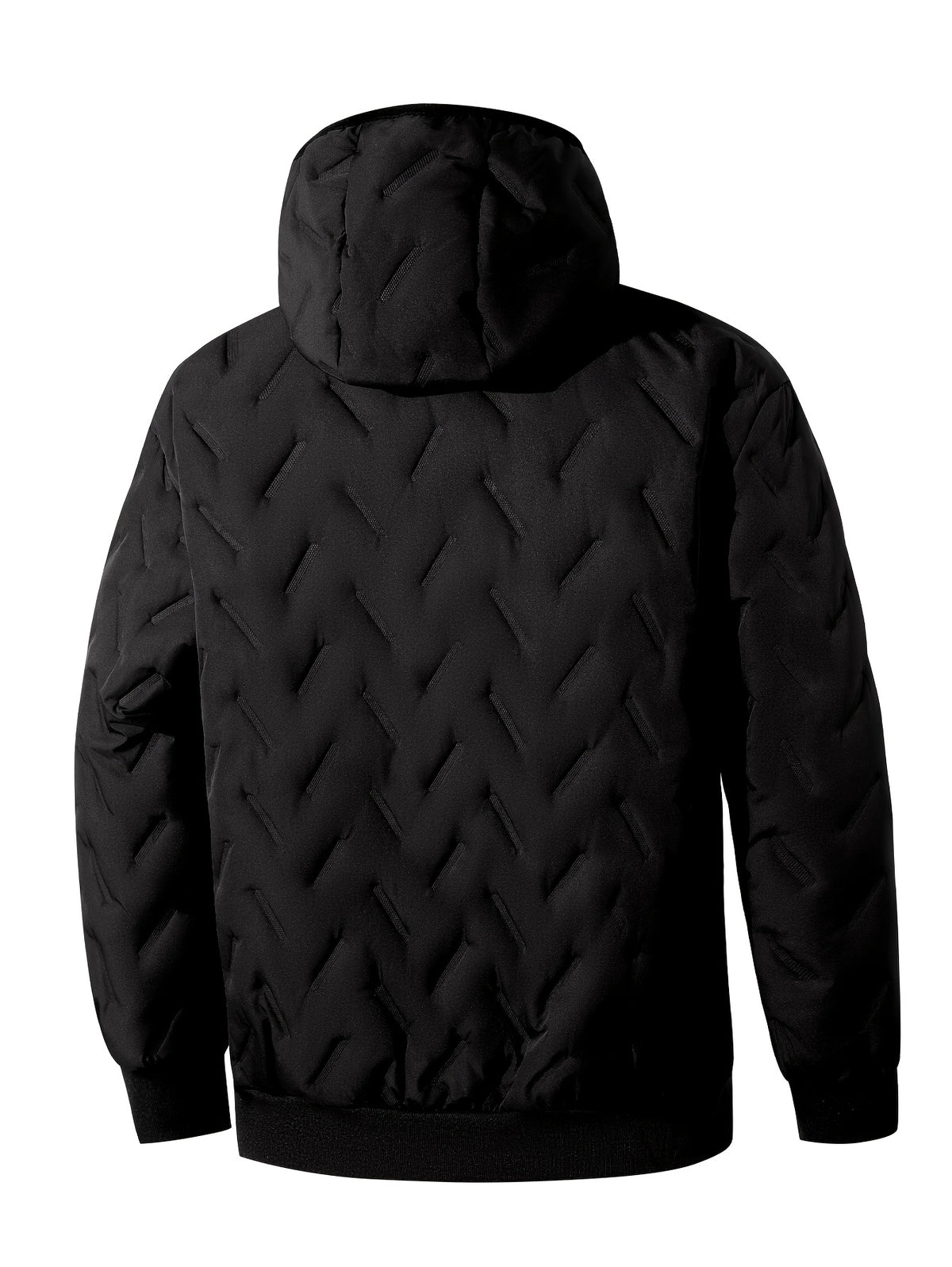 Manteau matelassé pour homme, coupe-vent, à capuche, bleu foncé