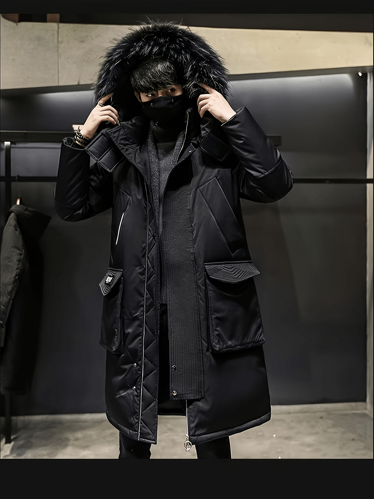 Veste matelassée pour homme, à capuche, modele 4
