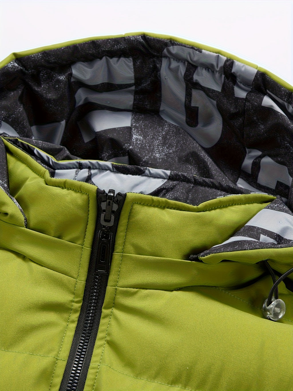 Manteau matelassé pour homme, capuche amovible, à col montant