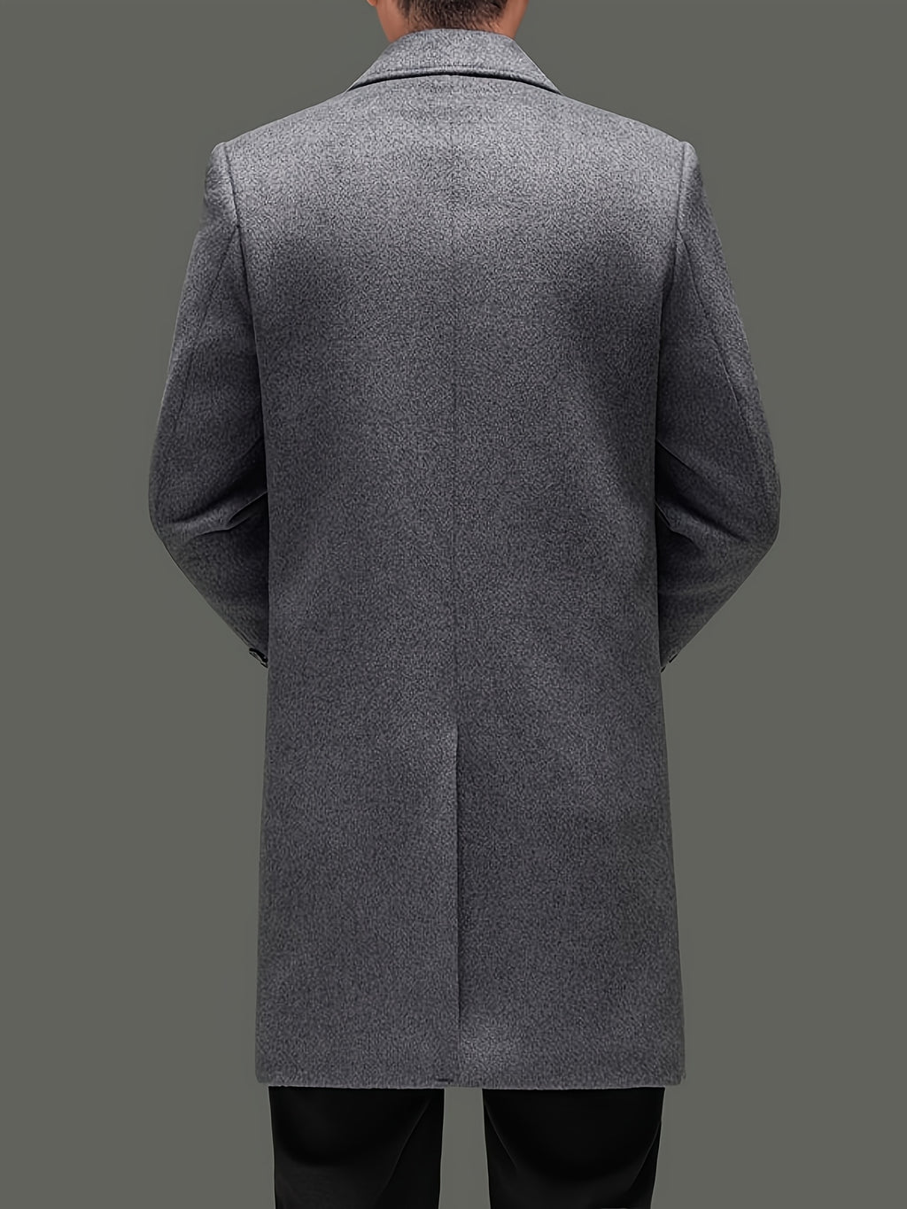 Trench en laine long, 48,1 % laine, velours, photo 11